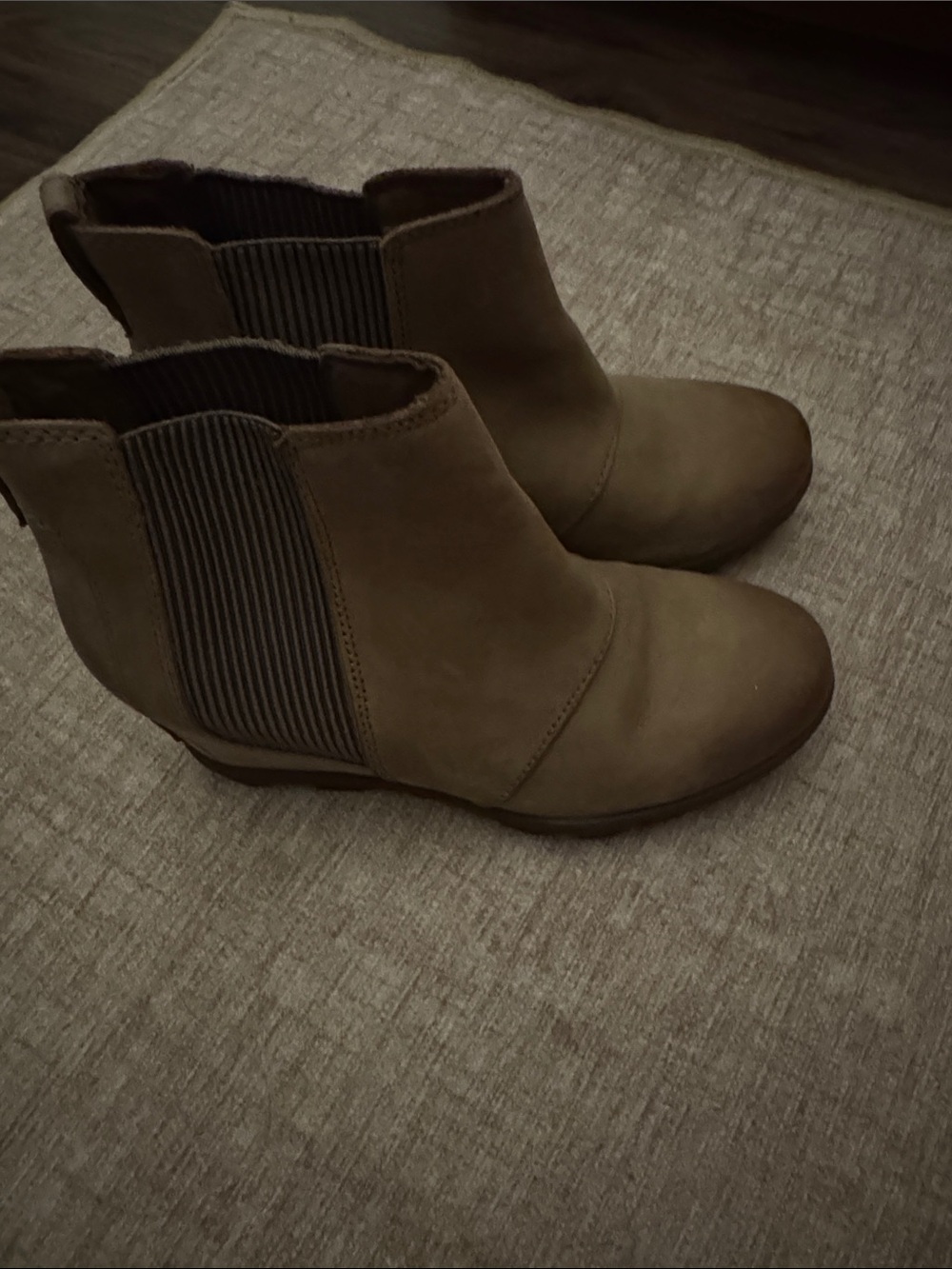 Sorel Olive Brown Chelsea Ankle Boots